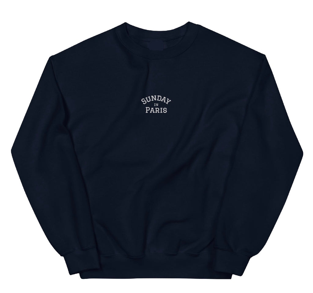 Sunday In Paris Crewneck - Navy