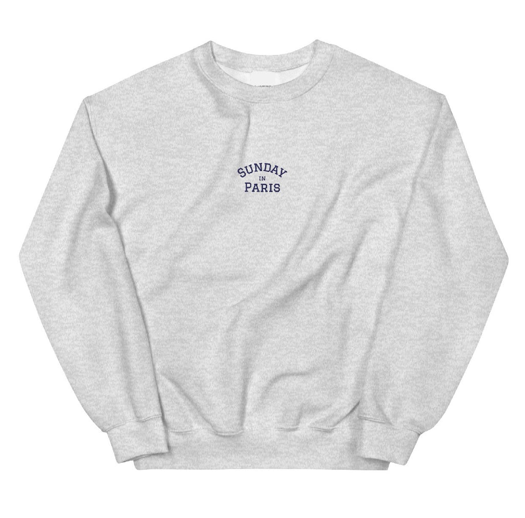 Sunday In Paris Crewneck - Ash Grey